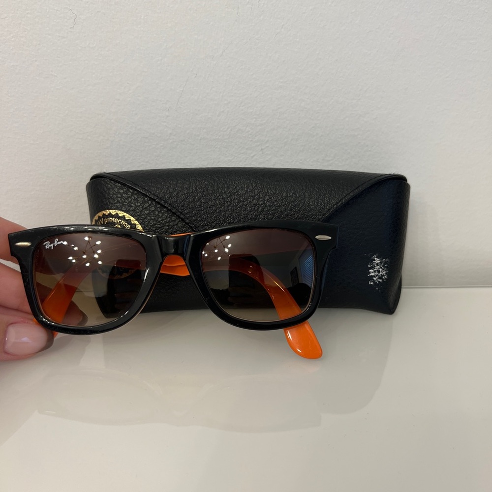 Ray-Ban Black and Orange Glasses Accessories